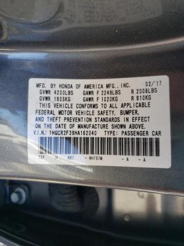 Photo 9 VIN: 1HGCR2F39HA162040 - HONDA ACCORD LX 