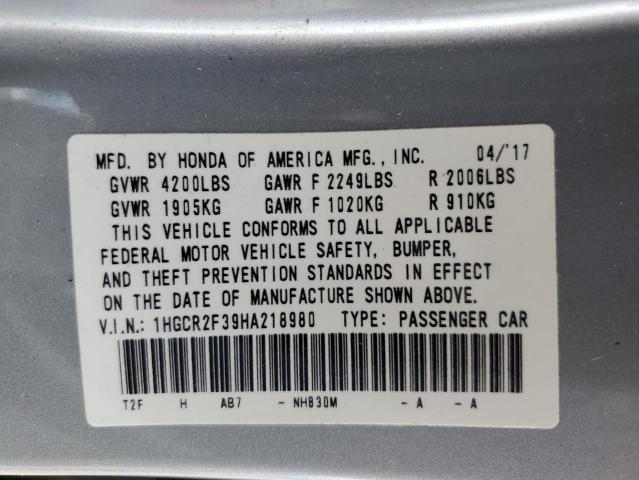 Photo 11 VIN: 1HGCR2F39HA218980 - HONDA ACCORD 