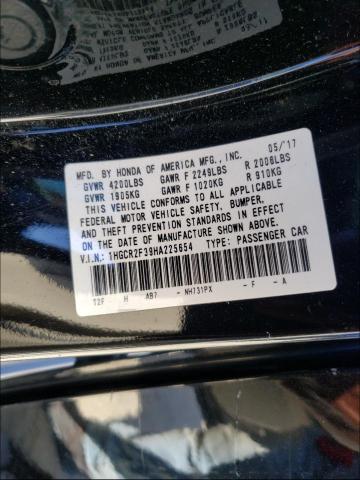 Photo 9 VIN: 1HGCR2F39HA225654 - HONDA ACCORD LX 