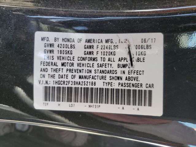 Photo 11 VIN: 1HGCR2F39HA252188 - HONDA ACCORD LX 