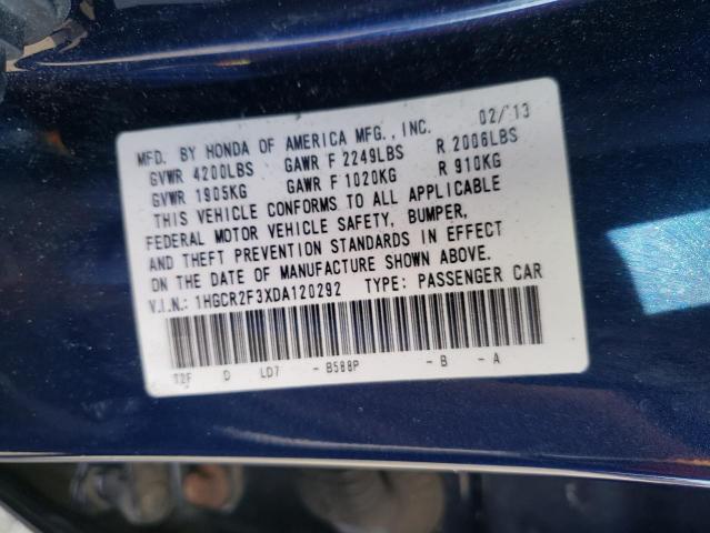 Photo 9 VIN: 1HGCR2F3XDA120292 - HONDA ACCORD LX 