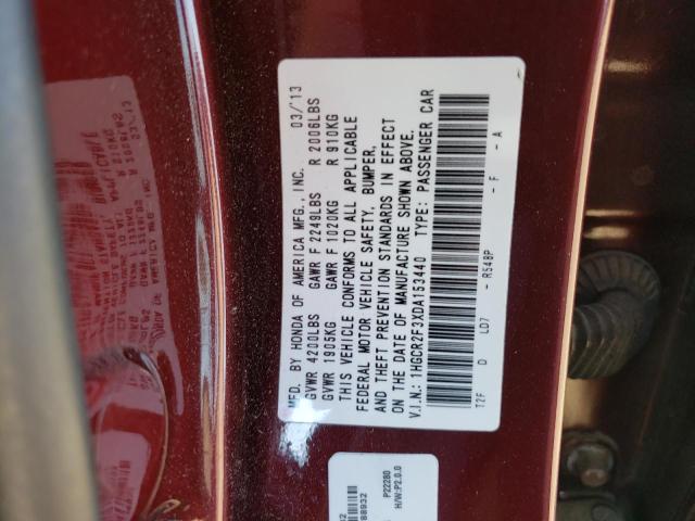 Photo 12 VIN: 1HGCR2F3XDA153440 - HONDA ACCORD LX 