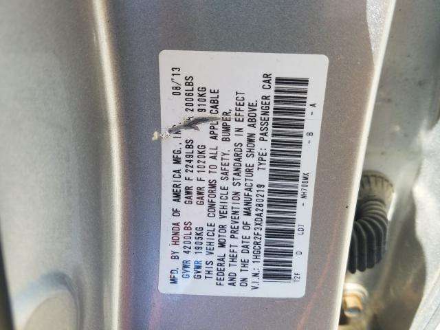 Photo 9 VIN: 1HGCR2F3XDA280219 - HONDA ACCORD LX 