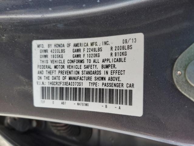 Photo 11 VIN: 1HGCR2F3XEA037351 - HONDA ACCORD LX 