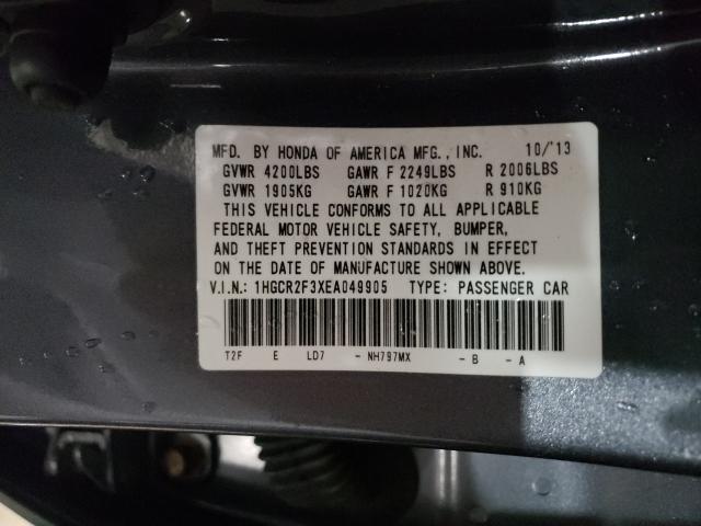 Photo 9 VIN: 1HGCR2F3XEA049905 - HONDA ACCORD LX 