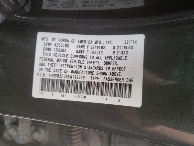 Photo 9 VIN: 1HGCR2F3XEA152709 - HONDA ACCORD LX 