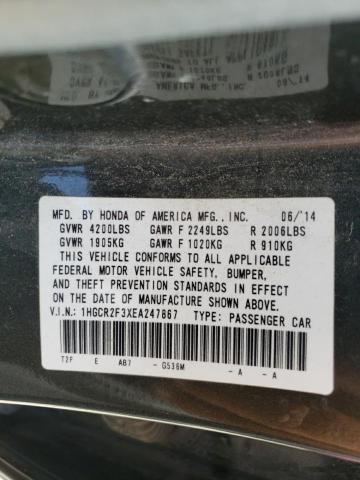 Photo 11 VIN: 1HGCR2F3XEA247867 - HONDA ACCORD 