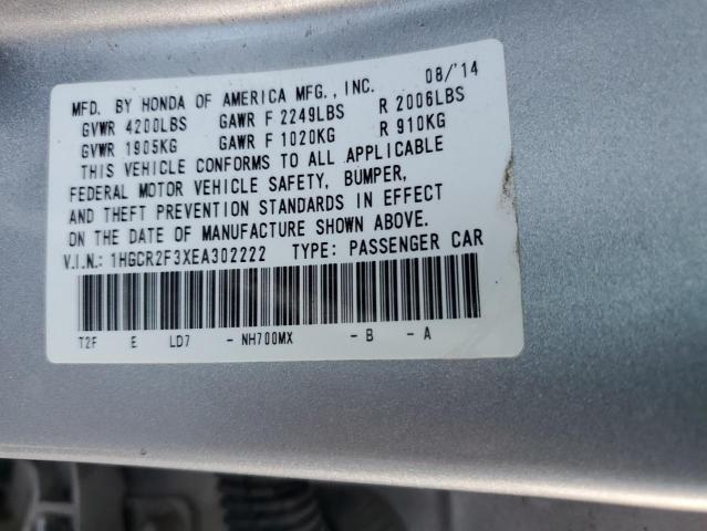 Photo 11 VIN: 1HGCR2F3XEA302222 - HONDA ACCORD LX 