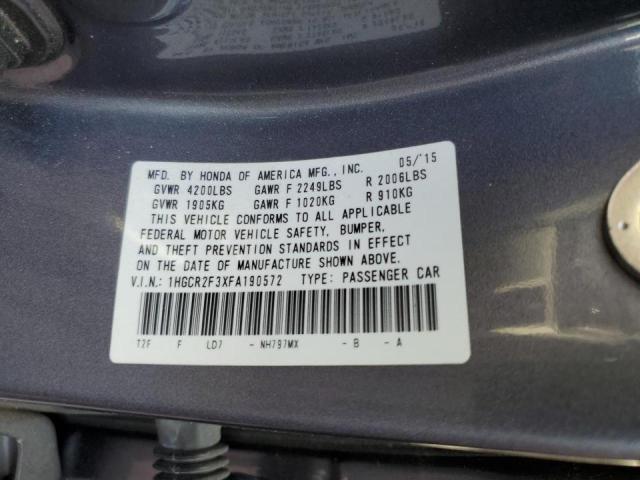 Photo 9 VIN: 1HGCR2F3XFA190572 - HONDA ACCORD LX 