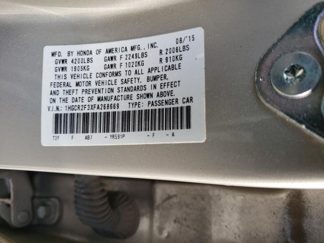 Photo 9 VIN: 1HGCR2F3XFA268669 - HONDA ACCORD LX 