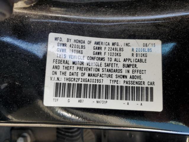 Photo 11 VIN: 1HGCR2F3XGA002957 - HONDA ACCORD 