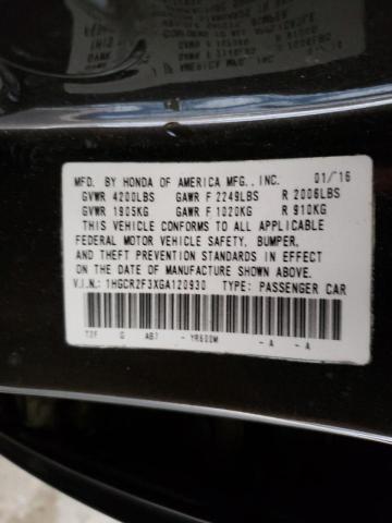 Photo 11 VIN: 1HGCR2F3XGA120930 - HONDA ACCORD LX 