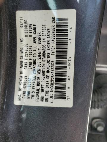 Photo 11 VIN: 1HGCR2F3XHA222536 - HONDA ACCORD 