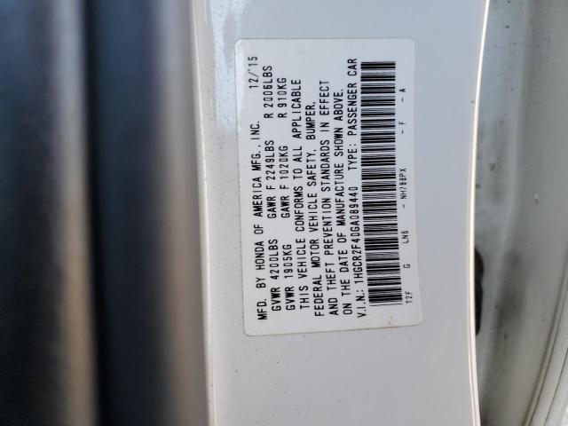 Photo 11 VIN: 1HGCR2F40GA089440 - HONDA ACCORD LX 