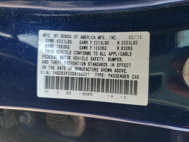 Photo 9 VIN: 1HGCR2F50DA156641 - HONDA ACCORD SPO 