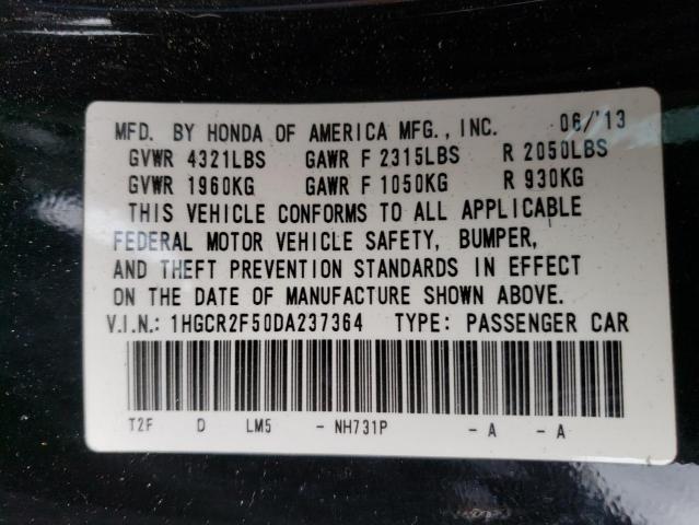 Photo 11 VIN: 1HGCR2F50DA237364 - HONDA ACCORD SPO 