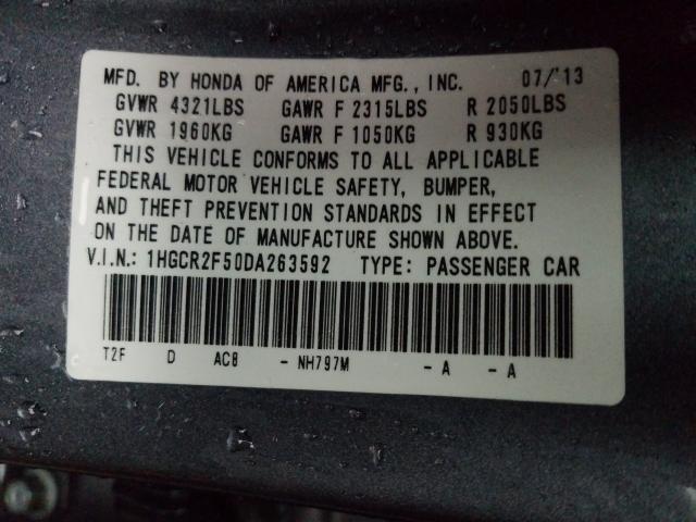 Photo 9 VIN: 1HGCR2F50DA263592 - HONDA ACCORD SPO 