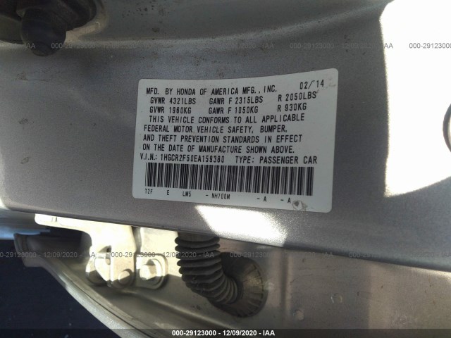 Photo 8 VIN: 1HGCR2F50EA159380 - HONDA ACCORD SEDAN 