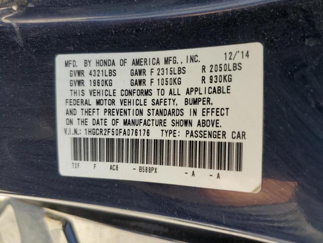 Photo 11 VIN: 1HGCR2F50FA076176 - HONDA ACCORD SPO 