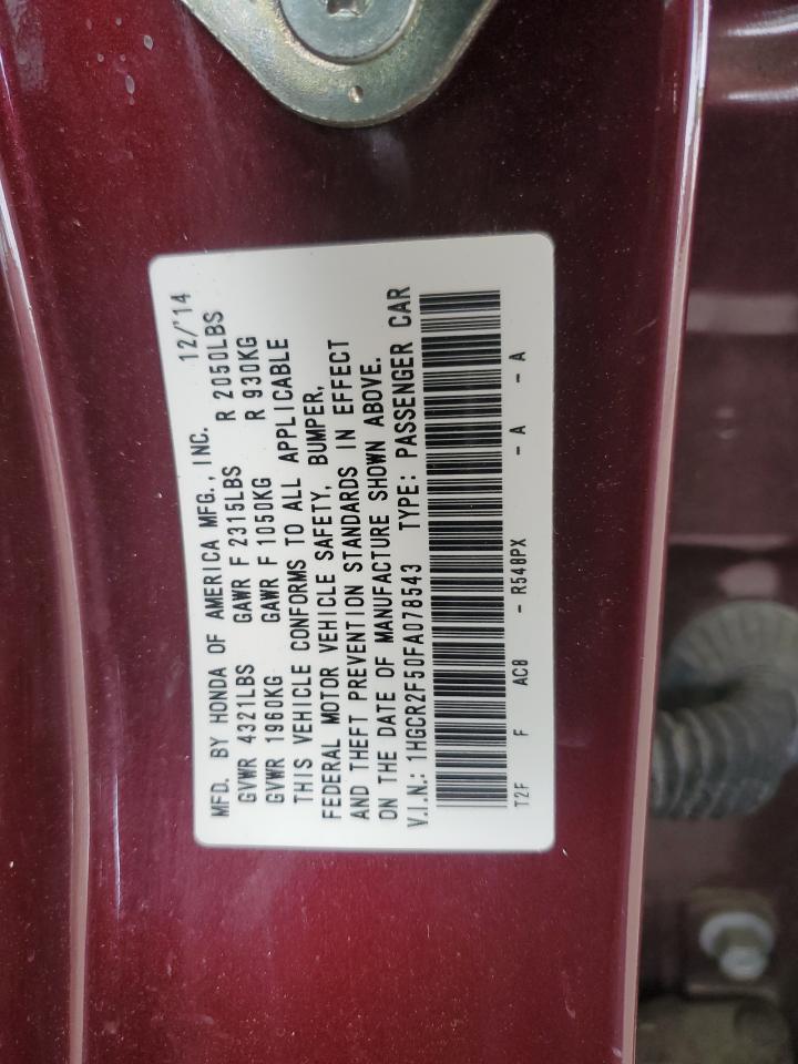 Photo 11 VIN: 1HGCR2F50FA078543 - HONDA ACCORD 