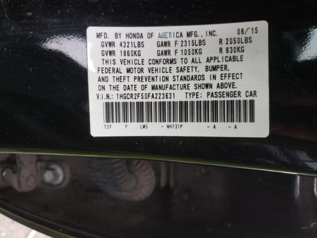 Photo 9 VIN: 1HGCR2F50FA223631 - HONDA ACCORD SPO 