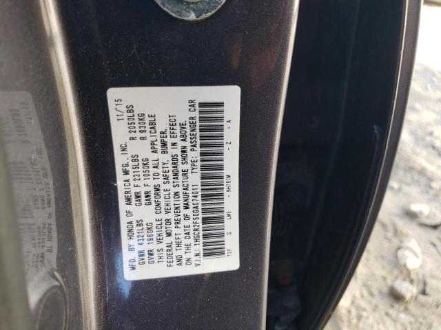 Photo 9 VIN: 1HGCR2F50GA074011 - HONDA ACCORD SPO 