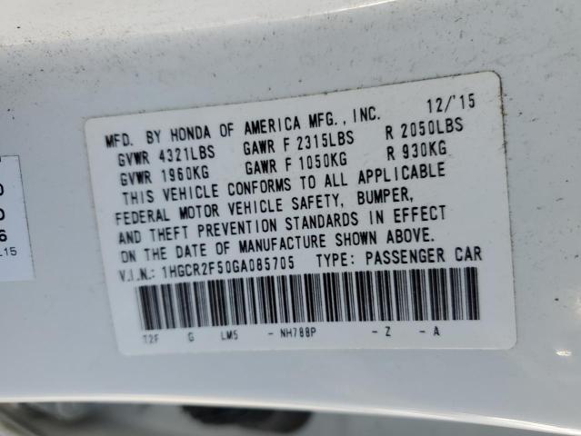 Photo 12 VIN: 1HGCR2F50GA085705 - HONDA ACCORD SPO 