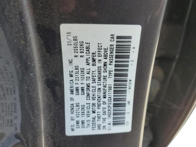 Photo 11 VIN: 1HGCR2F50GA117861 - HONDA ACCORD 