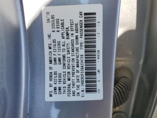 Photo 9 VIN: 1HGCR2F50GA204739 - HONDA ACCORD SPO 