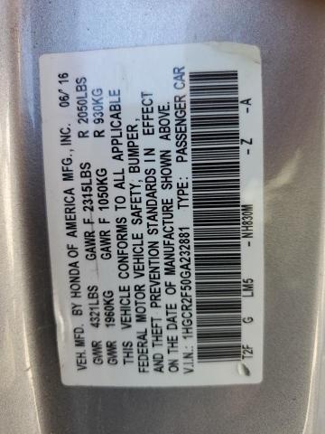 Photo 11 VIN: 1HGCR2F50GA232881 - HONDA ACCORD SPO 