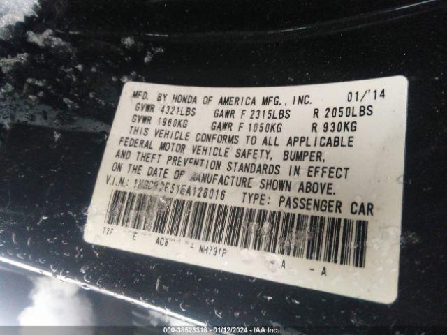 Photo 8 VIN: 1HGCR2F51EA126016 - HONDA ACCORD 