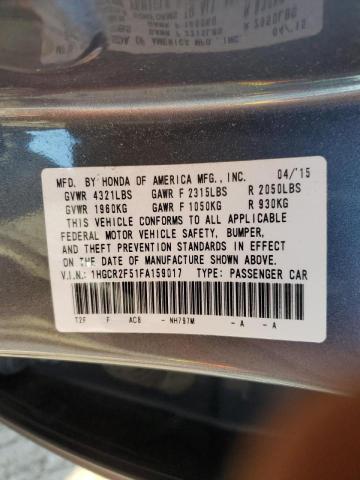 Photo 11 VIN: 1HGCR2F51FA159017 - HONDA ACCORD SPO 