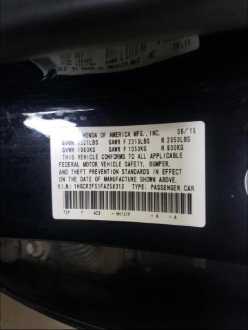 Photo 9 VIN: 1HGCR2F51FA258310 - HONDA ACCORD SPO 