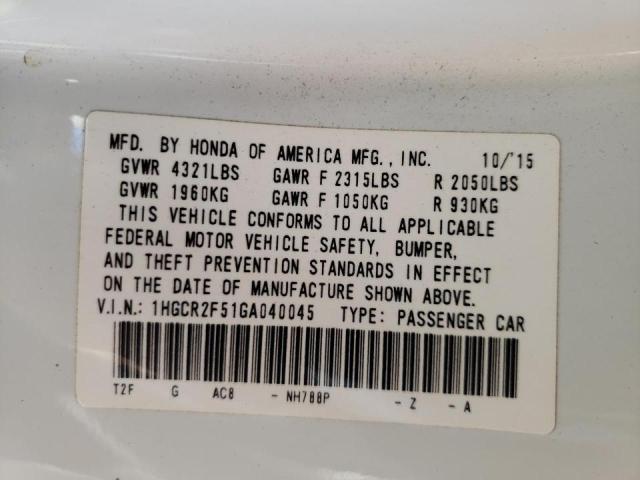 Photo 9 VIN: 1HGCR2F51GA040045 - HONDA ACCORD SPO 