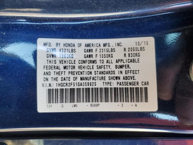 Photo 11 VIN: 1HGCR2F51GA059825 - HONDA ACCORD SPO 