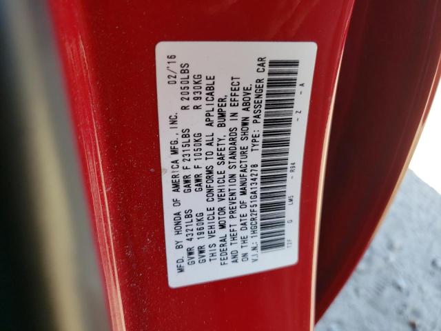 Photo 11 VIN: 1HGCR2F51GA134278 - HONDA ACCORD SPO 