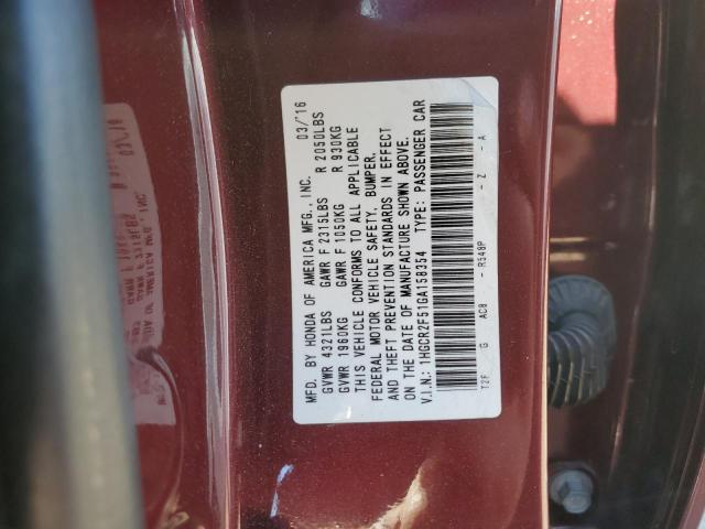 Photo 12 VIN: 1HGCR2F51GA158354 - HONDA ACCORD 