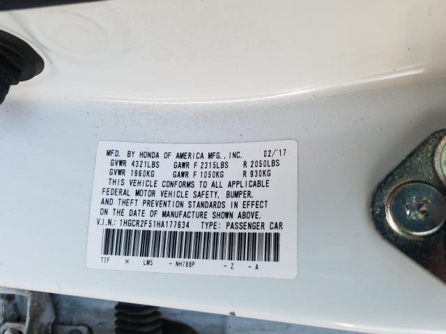 Photo 9 VIN: 1HGCR2F51HA177634 - HONDA ACCORD SPO 