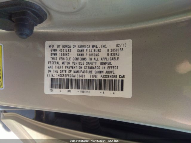 Photo 8 VIN: 1HGCR2F52DA133491 - HONDA ACCORD SDN 