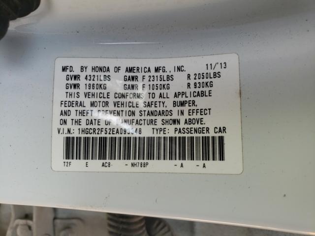 Photo 9 VIN: 1HGCR2F52EA093348 - HONDA ACCORD SPO 