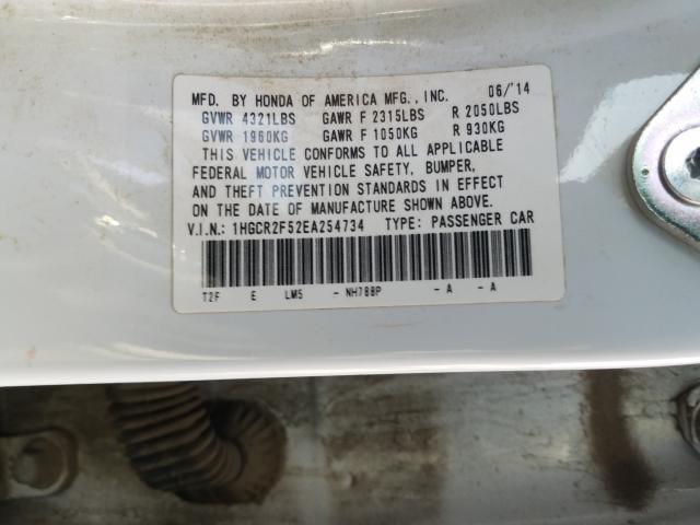 Photo 9 VIN: 1HGCR2F52EA254734 - HONDA ACCORD SPO 