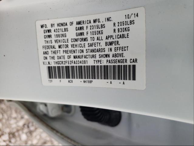 Photo 9 VIN: 1HGCR2F52FA034091 - HONDA ACCORD SPO 