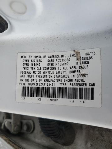 Photo 12 VIN: 1HGCR2F52FA155431 - HONDA ACCORD 