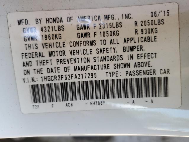 Photo 11 VIN: 1HGCR2F52FA217295 - HONDA ACCORD 