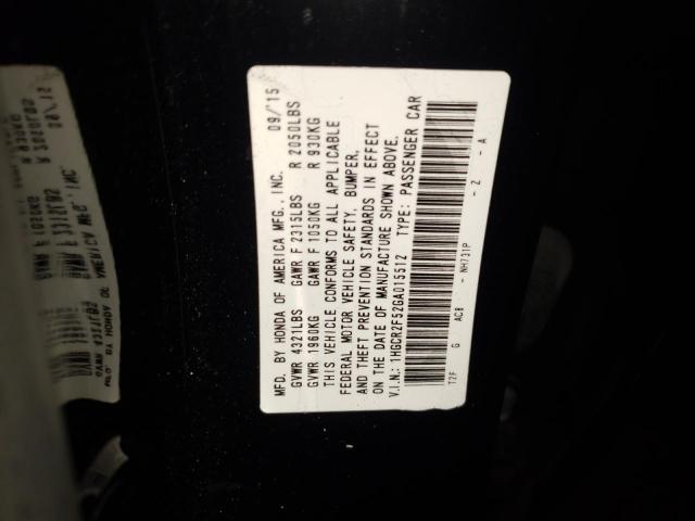 Photo 11 VIN: 1HGCR2F52GA015512 - HONDA ACCORD 