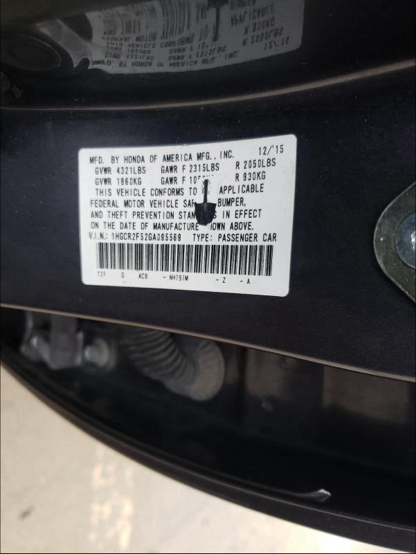 Photo 9 VIN: 1HGCR2F52GA095569 - HONDA ACCORD SPO 