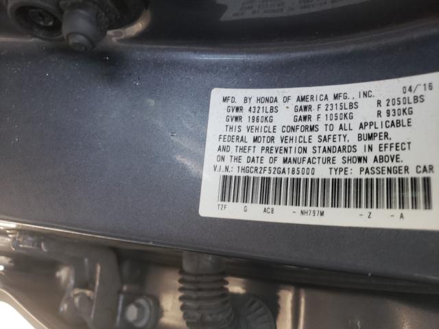 Photo 9 VIN: 1HGCR2F52GA185000 - HONDA ACCORD SPO 