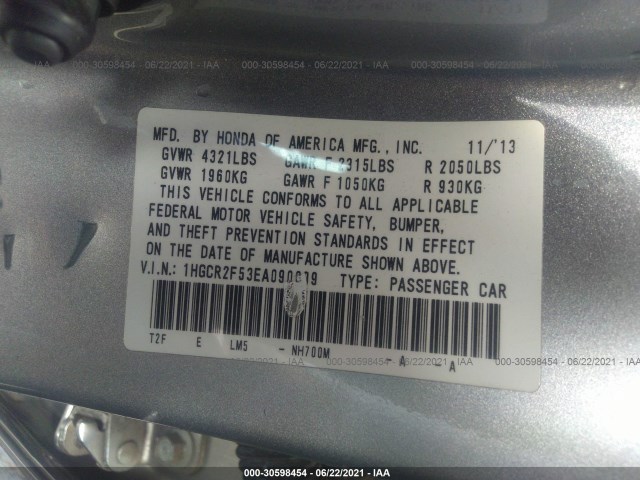 Photo 8 VIN: 1HGCR2F53EA090099 - HONDA ACCORD SEDAN 