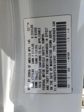 Photo 12 VIN: 1HGCR2F53EA155842 - HONDA ACCORD SPO 