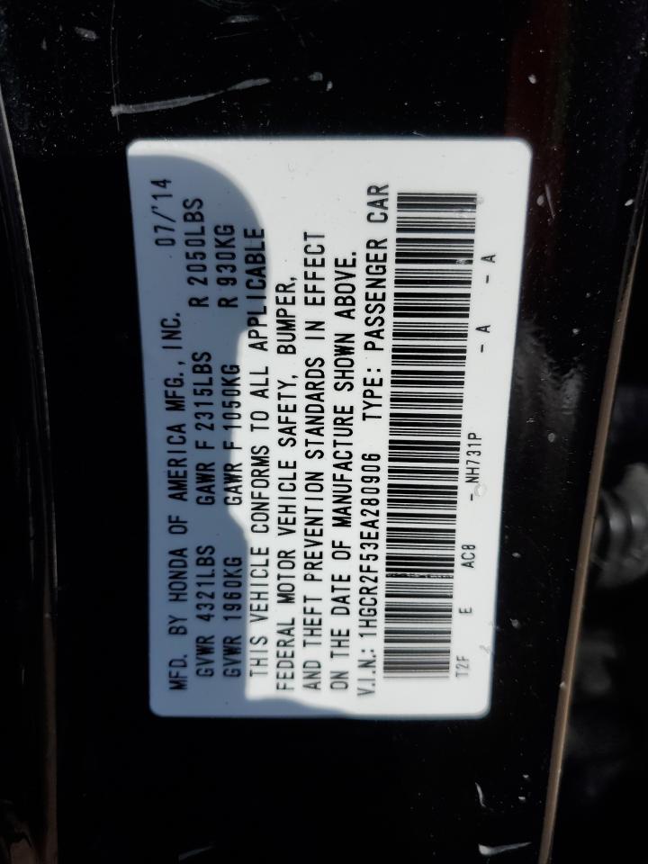 Photo 11 VIN: 1HGCR2F53EA280906 - HONDA ACCORD 